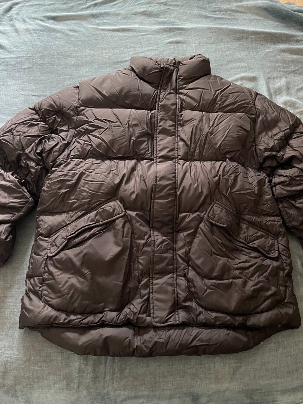 *AWESOME VINTAGE CLASSIC* J Crew Puffer Jacket Goose Down Women Black L